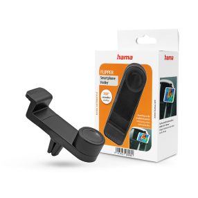   HAMA szellőzőrácsba illeszthető autós tartó - HAMA Flipper Universal Smartphone Car Holder - fekete