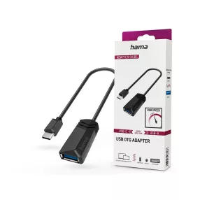   HAMA USB - USB Type-C OTG adapter / kábel - HAMA USB OTG Adapter - fekete