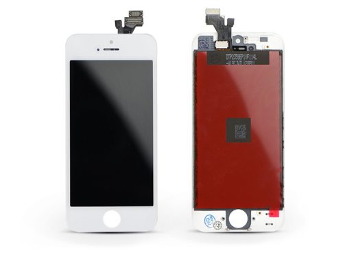 LCD kijelző érintőpanellel - Apple iPhone 5 - AAA kiváló minőségű, utángyártott - fehér
