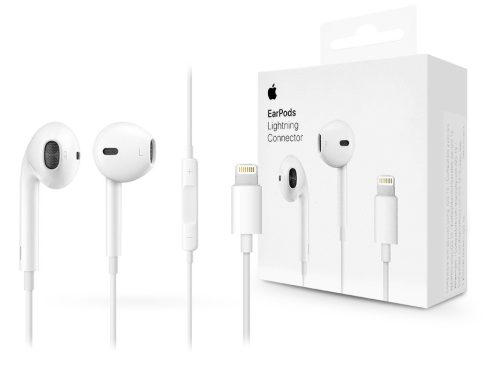 Apple gyári sztereó felvevős fülhallgató Lightning csatlakozóval, mikrofonnal - MMTN2ZM/A - fehér