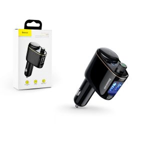   Baseus Bluetooth FM-transmitter / szivargyújtó töltő - 2xUSB + MP3 - Baseus     RH01/S05 - fekete