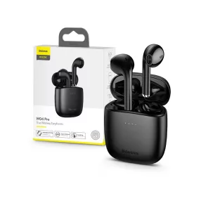   Baseus TWS Bluetooth sztereó headset v5.0 + töltőtok - Baseus W04 Pro True Wireless Earphones with Charging Case - fekete
