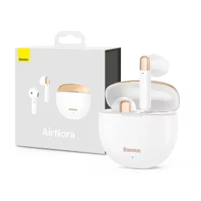   Baseus TWS Bluetooth sztereó headset v5.0 + töltőtok - Baseus AirNora True Wireless Earphones with Charging Case - fehér/arany