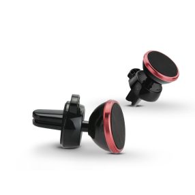   Univerzális szellőzőrácsba illeszthető mágneses autós tartó - Fly C1502 -       fekete/piros