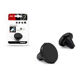   Univerzális szellőzőrácsba illeszthető mágneses autós tartó - Fly C1554B- fekete