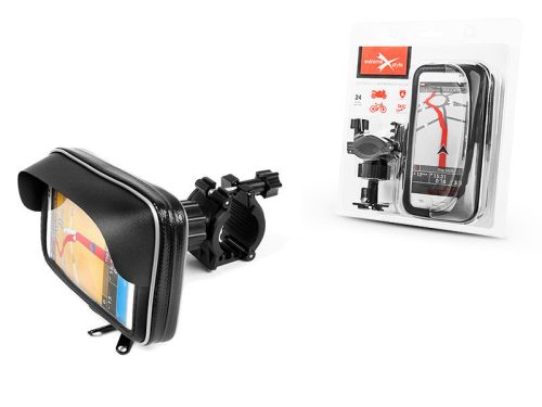 Univerzális kerékpárra/motorkerékpárra szerelhető, vízálló telefontartó napellenzővel - Extreme-155-Shield