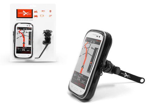 Univerzális kerékpárra/motorkerékpárra szerelhető, vízálló telefontartó -       Extreme Scooter-2 - fekete