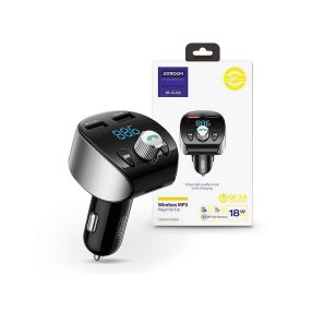   Joyroom Bluetooth FM-transmitter / szivargyújtó töltő - 2xUSB + MP3 +           TF-kártyaolvasó + PD/QC3.0 - Joyroom JR-CL02 - fekete