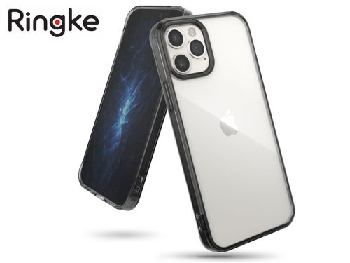 Apple iPhone 12/12 Pro ütésálló hátlap - Ringke Fusion - smoke black