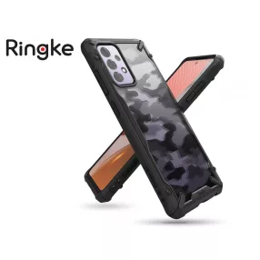   Samsung A725F Galaxy A72 4G/A726B Galaxy A72 5G ütésálló hátlap - Ringke Fusion X - terepszínű fekete