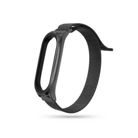   Xiaomi Mi Smart Band 5/Mi Smart Band 6 aktivitásmérőhöz nylon textil szíj - fekete