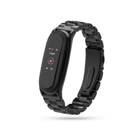  Xiaomi Mi Smart Band 5/Mi Smart Band 6 aktivitásmérőhöz fém szíj rozsdamentes acélból - fekete