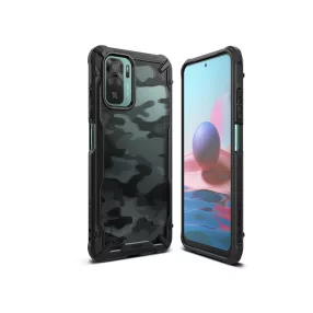   Xiaomi Redmi Note 10/Note 10S ütésálló hátlap - Ringke Fusion X - terepszínű    fekete