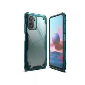   Xiaomi Redmi Note 10/Note 10S ütésálló hátlap - Ringke Fusion X - türkíz zöld