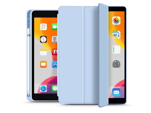 Apple iPad 10.2 (2019/2020/2021) tablet tok (Smart Case) on/off funkcióval, Apple Pencil tartóval -Tech-Protect - kék (ECO csomagolás)