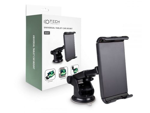 Tech-Protect műszerfalra / szélvédőre  / fejtámlára helyezhető tablet autós     tartó- Tech-Protect Universal Tablet Car Mount 3in1 - fekete