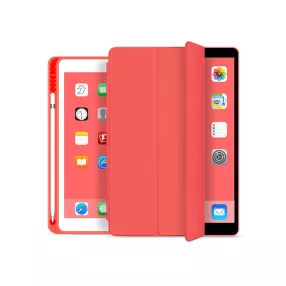   Apple iPad 10.2 (2019/2020/2021) tablet tok (Smart Case) on/off funkcióval,     Apple Pencil tartóval - Tech-Protect - red (ECO csomagolás)