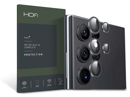 HOFI Camring Pro+ hátsó kameralencse védőüveg - Samsung S908B Galaxy S22 Ultra  5G - fekete