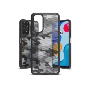   Xiaomi Redmi Note 11/Note 11S ütésálló hátlap - Ringke Fusion - terepszínű      fekete