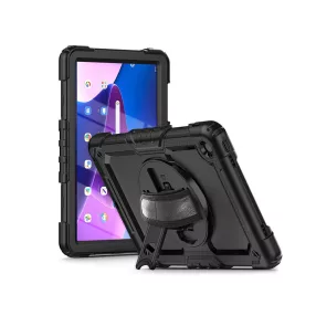   Tech-Protect Solid ütésálló tok - Lenovo Tab M10 Plus 10.6 (3 Gen) kijelzővédővel - fekete-ECO