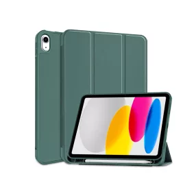   Apple iPad 10.9 (2022) tablet tok (Smart Case) on/off funkcióval, Apple Pencil  tartóval - Tech-Protect - cactus green (ECO csomagolás)