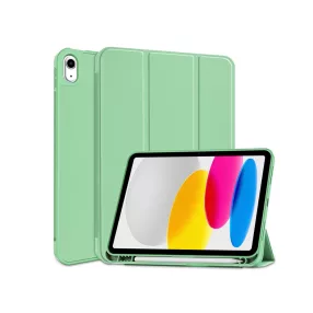   Apple iPad 10.9 (2022) tablet tok (Smart Case) on/off funkcióval, Apple Pencil  tartóval - Tech-Protect - matcha green (ECO csomagolás)
