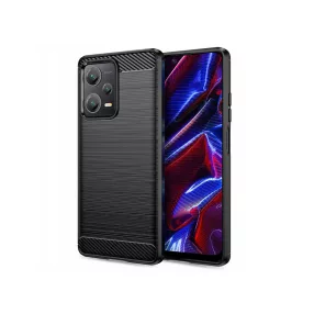   Xiaomi Redmi Note 12 5G/Poco X5 5G szilikon hátlap - Tech-Protect Carbon -      fekete