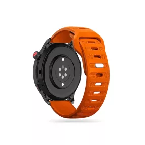   Samsung Galaxy Watch 4 / 5 / 5 Pro / 6 / 7 / FE szilikon 20 mm-es sport szíj -  Tech-Protect IconBand Line Watch Band - 40/42/43/44/45/46/47 mm - narancs