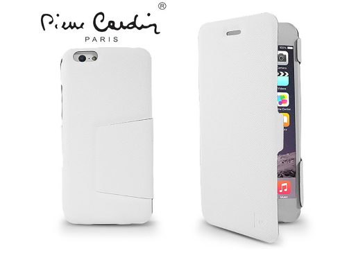 Apple iPhone 6 Plus oldalra nyíló tok - Pierre Cardin DeLuxe Slim Folio Flip -  fehér