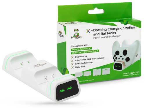 Froggiex FX-XOS-C1-W Xbox Series S & X / One fehér dupla töltőállomás