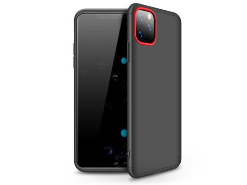 Apple iPhone 11 Pro hátlap - GKK 360 Full Protection 3in1 - fekete/piros