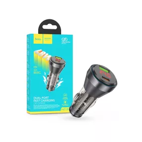   HOCO NZ12B autós gyorstöltő adapter 48W USB-A+Type-C - fekete