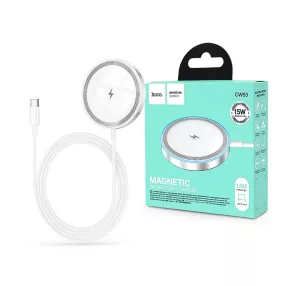 HOCO CW53 15W Qi MagSafe vezeték nélküli töltő - ezüst