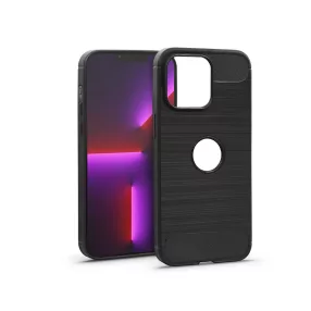 Haffner Carbon szilikon tok - Apple iPhone 13 Pro - fekete