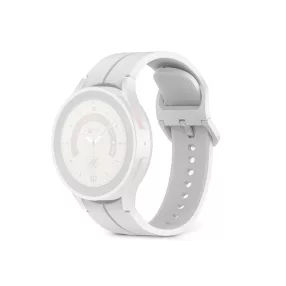   Samsung Galaxy Watch 4 / 5 / 5 Pro / 6 / 7 / FE szilikon 20 mm-es sport szíj -  40/42/43/44/45/46/47 mm - fehér (ECO csomagolás)