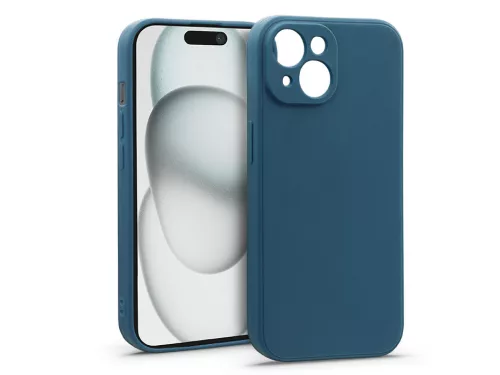 Haffner Matt szilikon tok - Apple iPhone 15 - kék