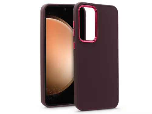 Haffner Frame szilikon tok - Samsung SM-S711 Galaxy S23 FE - bíbor