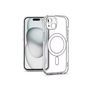   Haffner Clear Mag Cover kameravédős szilikon tok - Apple iPhone 15 - átlátszó