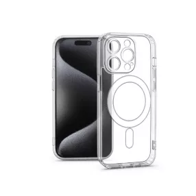   Haffner Clear Mag Cover kameravédős szilikon tok - Apple iPhone 15 Pro - átlátszó