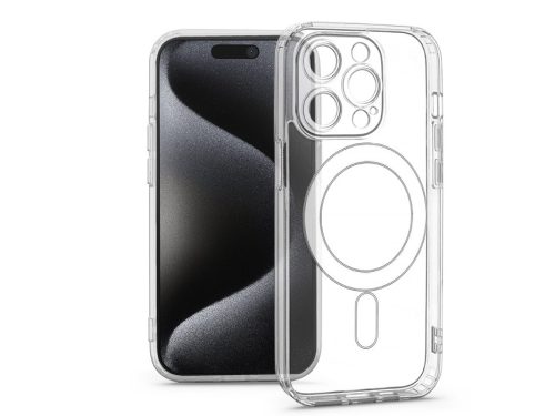 Haffner Clear Mag Cover kameravédős szilikon tok - Apple iPhone 15 Pro - átlátszó