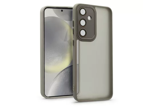 Haffner Variete tok kameravédő lencsevédő üveggel - Samsung SM-S926 Galaxy S24+ - szürke