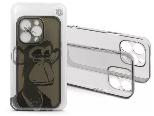 Haffner Gray Monkey szilikon tok - Apple iPhone 15 Pro - átlátszó