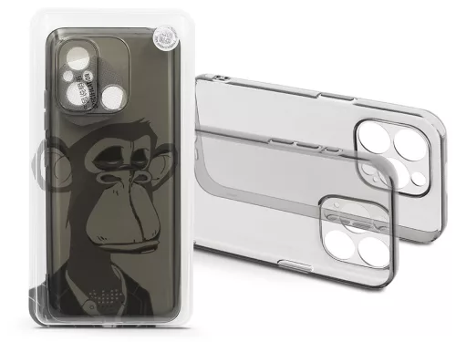 Haffner Gray Monkey szilikon tok - Xiaomi Redmi 12C - átlátszó