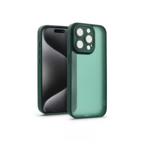   Haffner Variete tok kameravédő lencsevédő üveggel - Apple iPhone 15 Pro - sötétzöld