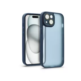   Haffner Variete tok kameravédő lencsevédő üveggel - Apple iPhone 15 - sötétkék