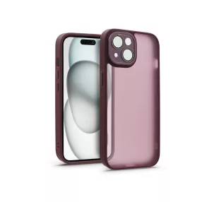   Haffner Variete tok kameravédő lencsevédő üveggel - Apple iPhone 15 - bíbor