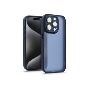   Haffner Variete tok kameravédő lencsevédő üveggel - Apple iPhone 15 Pro - sötétkék
