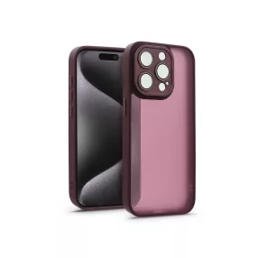   Haffner Variete tok kameravédő lencsevédő üveggel - Apple iPhone 15 Pro Max - bíbor