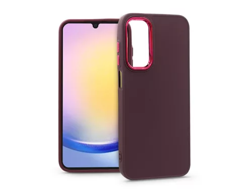 Haffner Frame szilikon tok - Samsung SM-A256 Galaxy A25 5G - bíbor