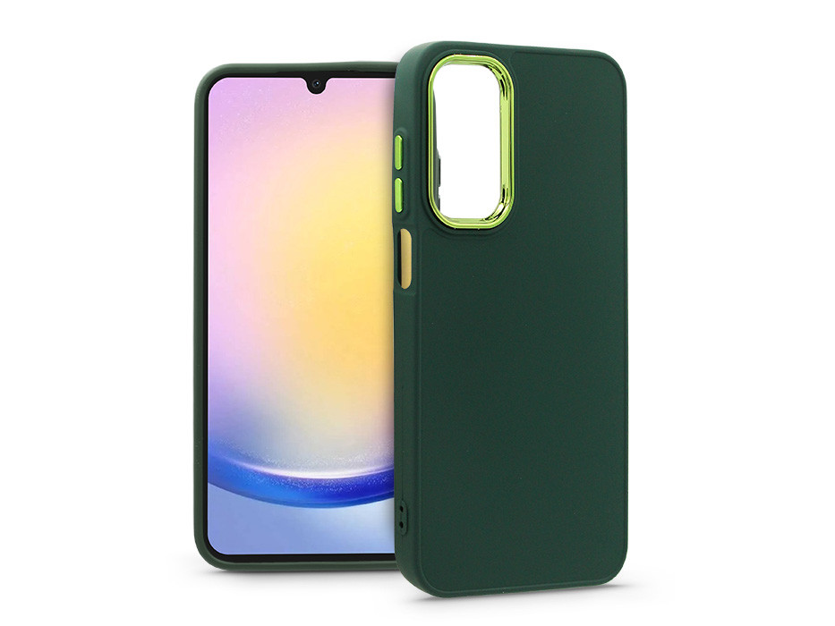 Samsung SM-A256 Galaxy A25 5G szilikon hátlap - Frame - zöld